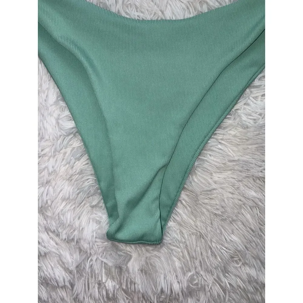 Shein Women’s XL Mint Green Ribbed Bikini Bottom. Grt. Shape, Cute